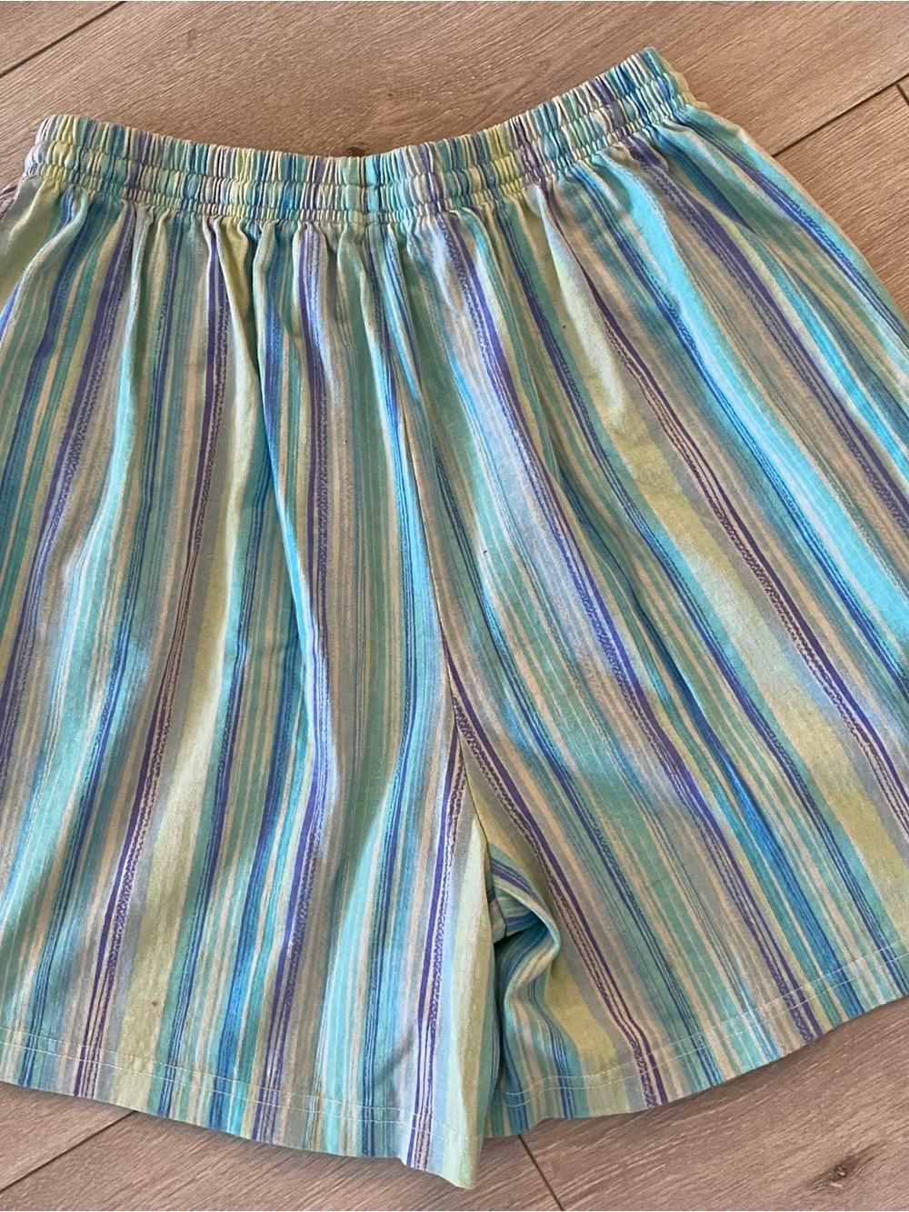 fresh produce Women’s Fresh Striped 100% Cotton Beach Walking Shorts Pockets - Picture 4 of 6